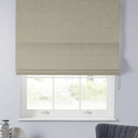 Velour Ivory Roman Blind
