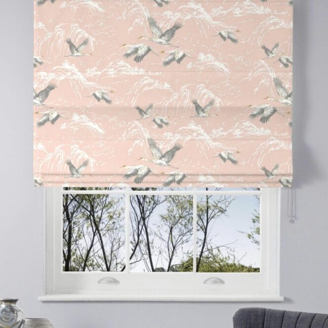 Laura Ashley Animalia Blush Roman Blind