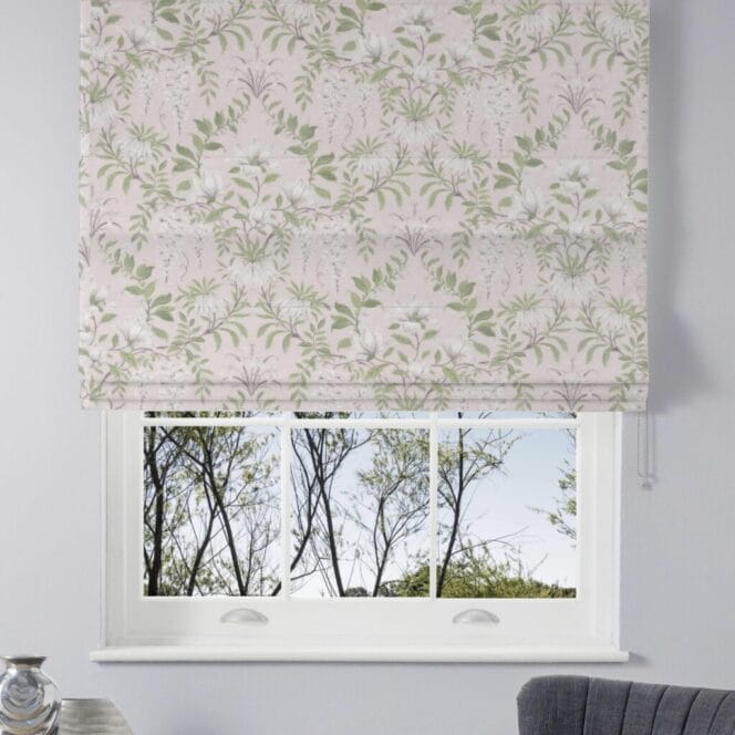 Laura Ashley Parterre Blush Roman Blind