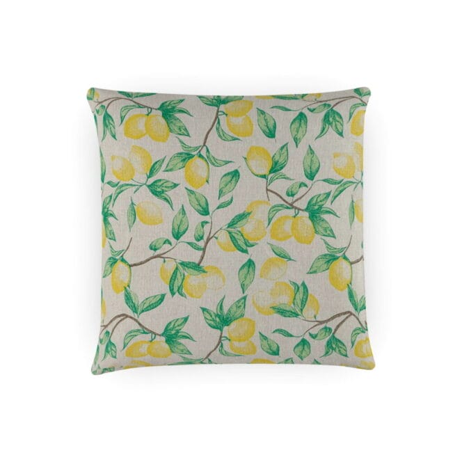 Barneby Gates Capri Lemon Natural Cushion