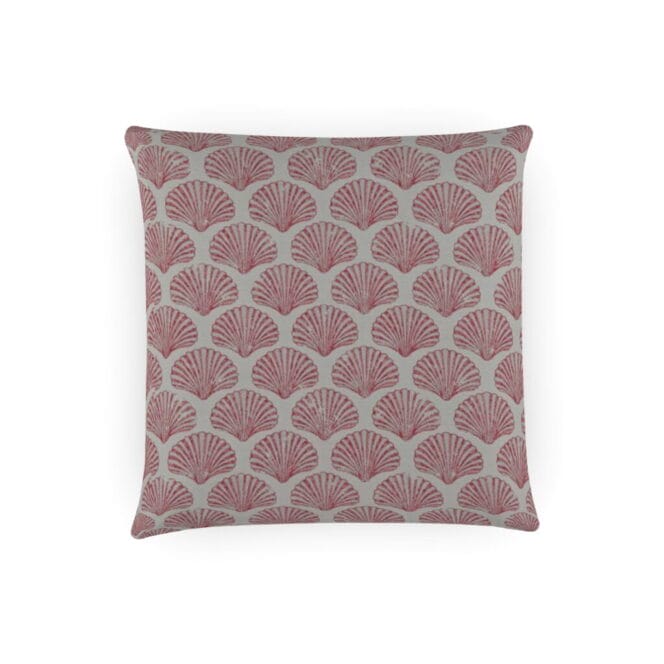 Barneby Gates Scallop Shell Red Cushion
