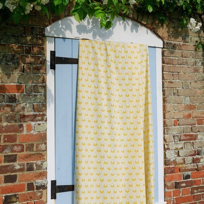 Barneby Gates Ikat Heart Mustard Curtains