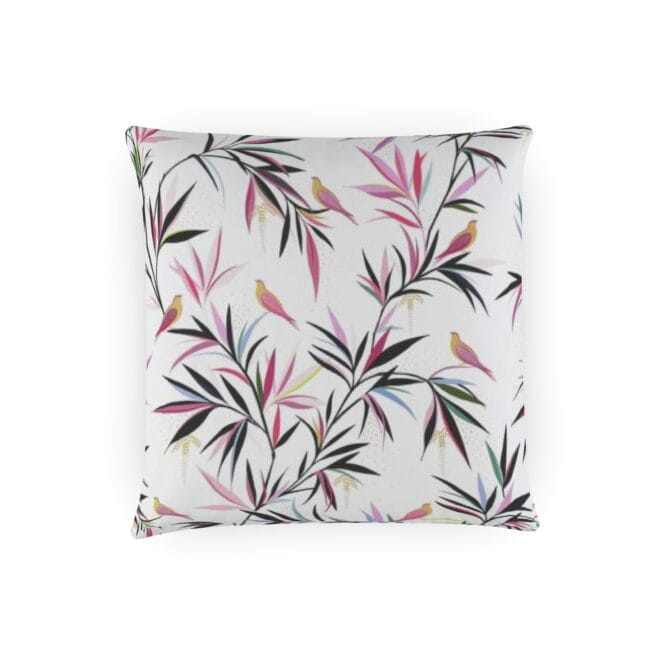 Sara Miller Bamboo Sateen White Cushion