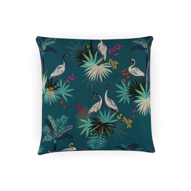 Sara Miller Heron Velvet Teal Cushion