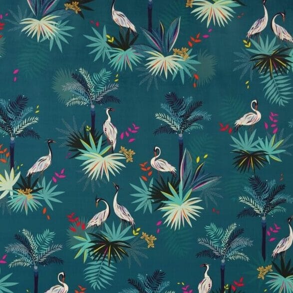 Sara Miller Heron Velvet Teal Cushion