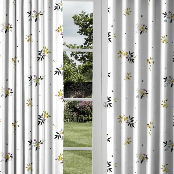 Sara Miller Lemon Cluster Sateen Curtains