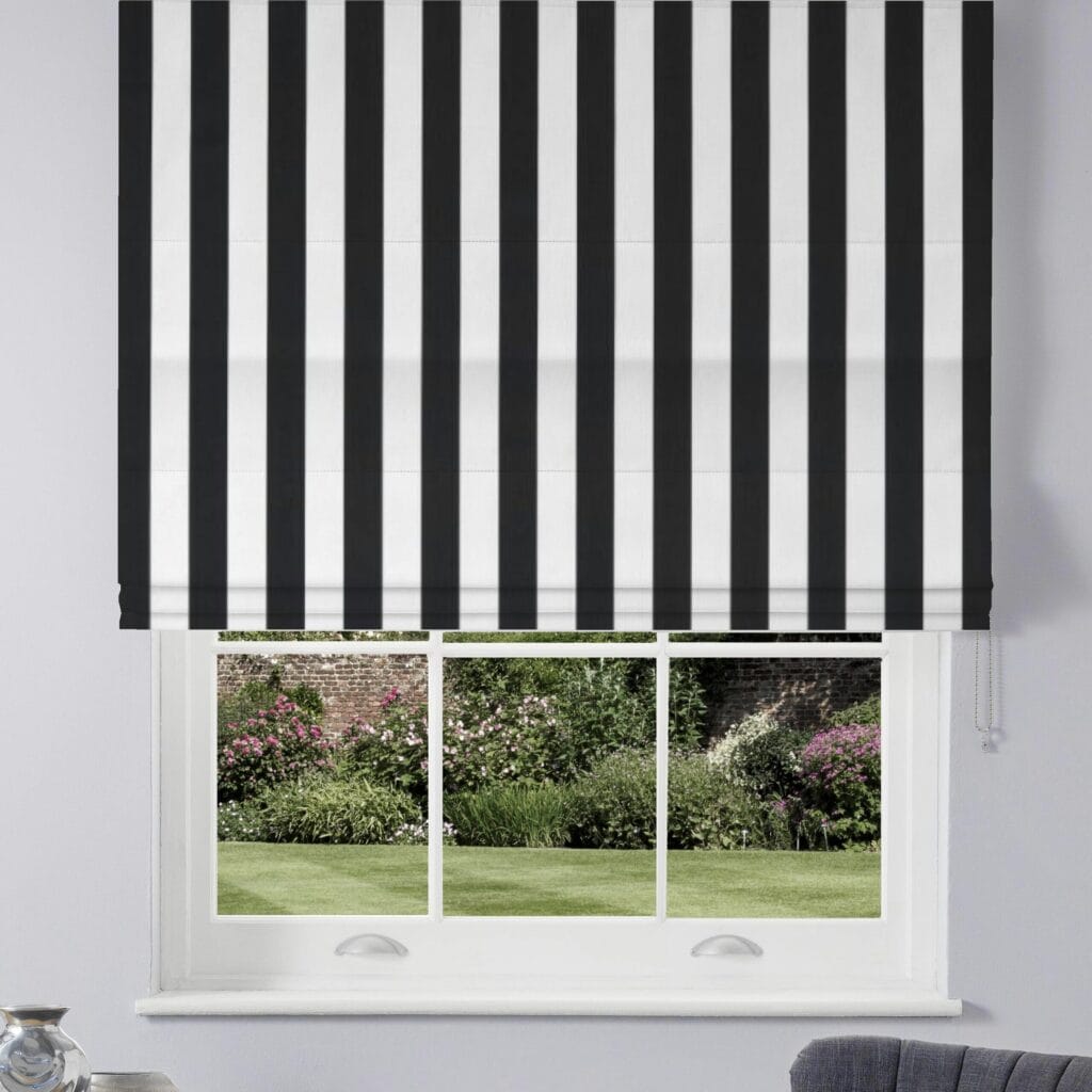 Sara Miller Monochrome Stripe Roman Blind