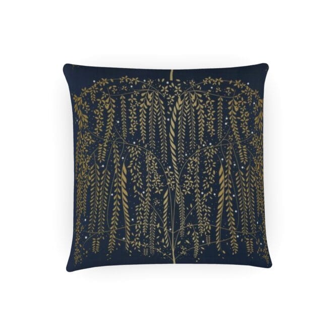 Sara Miller Willow Tree Velvet Navy Cushion