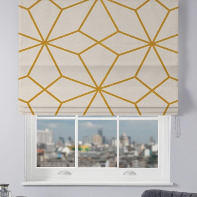 Harlequin Axal Ochre Roman Blind