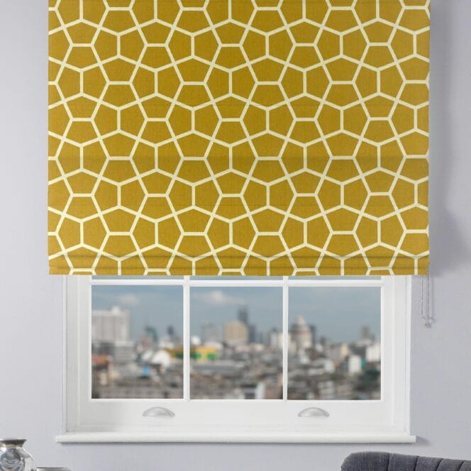 Harlequin Glyptic Chartreuse Roman Blind