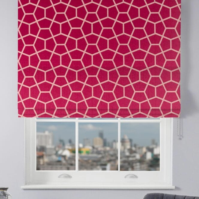 Harlequin Glyptic Cherry Roman Blind