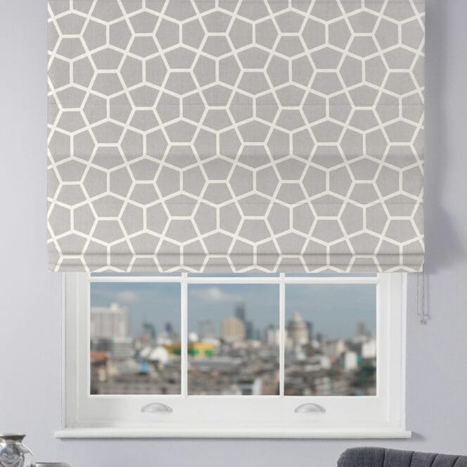 Harlequin Glyptic Titanium Roman Blind