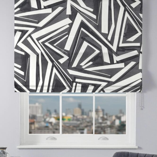 Harlequin Transverse Ebony Roman Blind