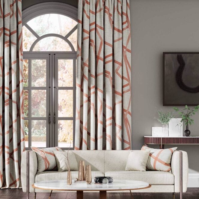 Harlequin Sumi Linen Copper Curtain