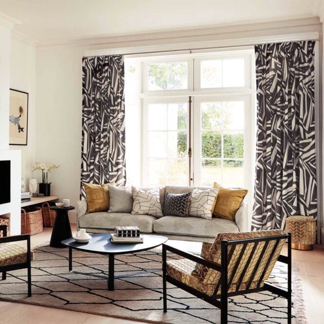 Harlequin Transverse Ebony Curtain