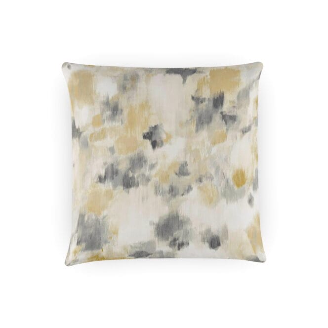 Harlequin Exuberance Ochre Charcoal Cushion