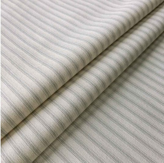Ian Mankin Skinny Ticking Stripe Grey Roman Blind