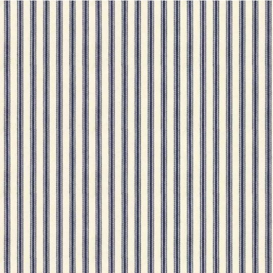 Ian Mankin Skinny Ticking Stripe Navy Roman Blind