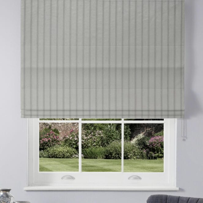 Laura Ashley Burnsall Stripe Moonbeam Roman Blind