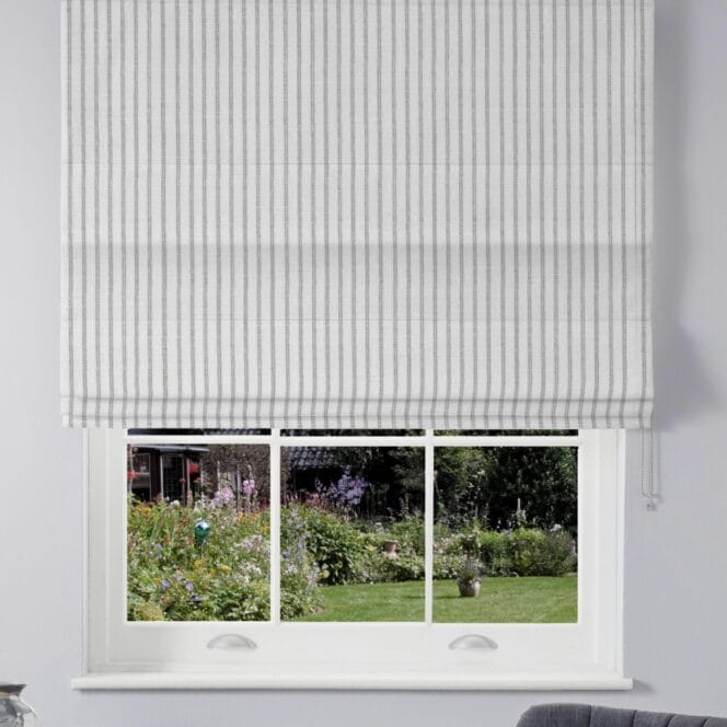 Laura Ashley Candy Stripe Steel Roman Blind