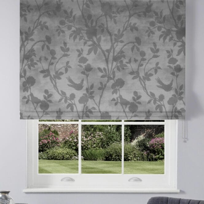 Laura Ashley Eglantine Silhouette Woven Dove Roman Blind