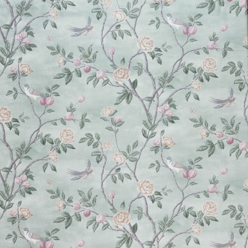Laura Ashley Eglantine Smoke Green Curtains