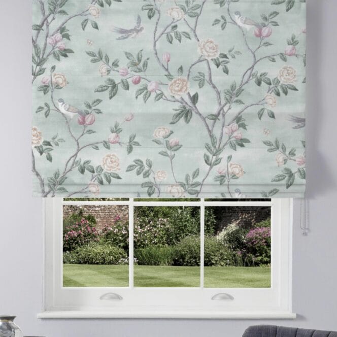 Laura Ashley Eglantine Smoke Green Roman Blind
