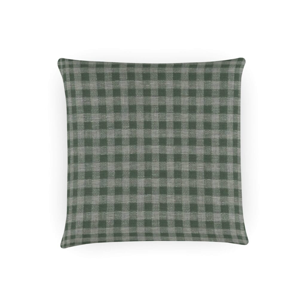 Laura Ashley Gingham Bottle Green Cushion