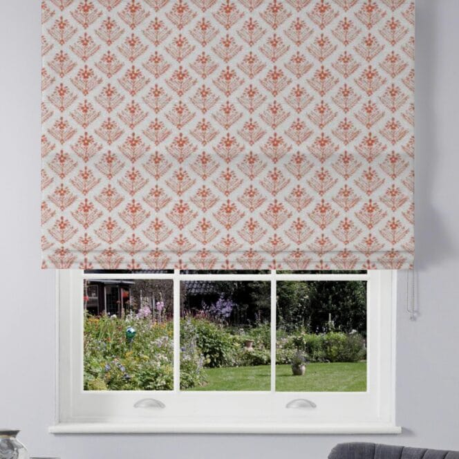 Laura Ashley Lady Fern Tomato Roman Blind