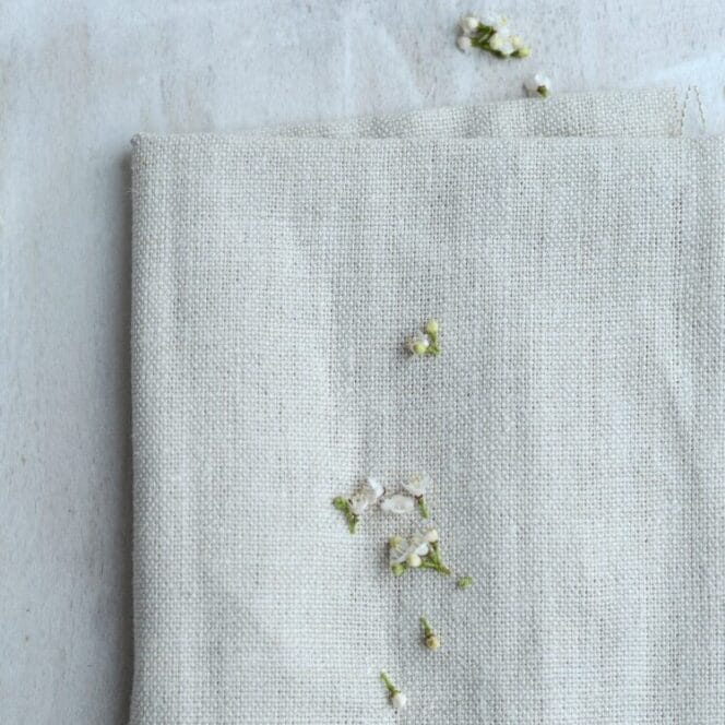 Grainsack Linen Peony & Sage Roman Blind