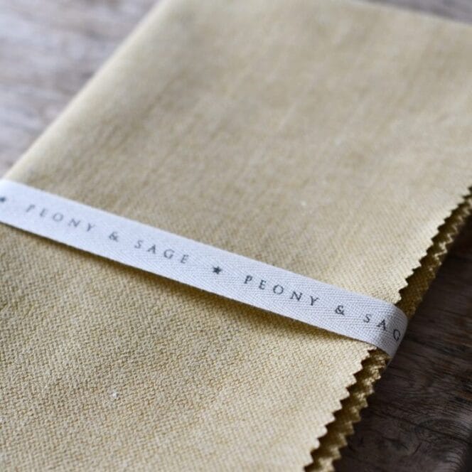 Gorse Brushed Linen Peony & Sage Roman Blind