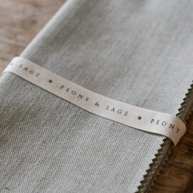 Mist Brushed Linen Peony & Sage Roman Blind