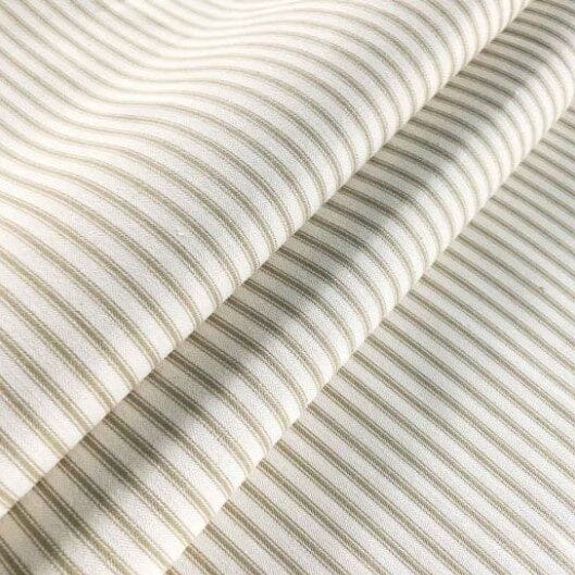 Ian Mankin Skinny Ticking Stripe Oatmeal Roman Blind