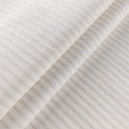 Ian Mankin Skinny Ticking Stripe Pearl Roman Blind