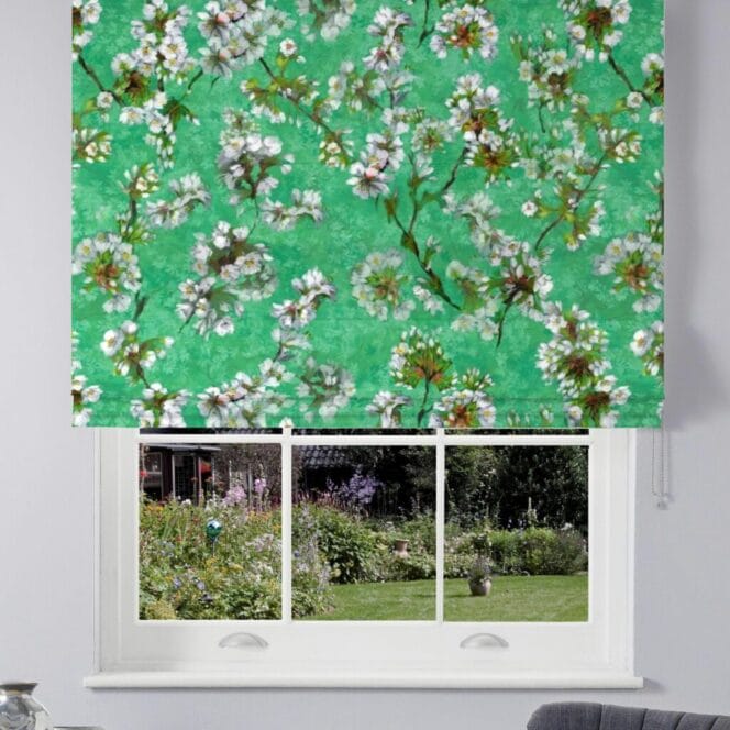 Designers Guild Fleur D Assam Emerald Roman Blind