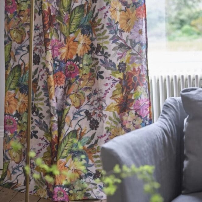 Designers Guild Glynde Coral Curtains