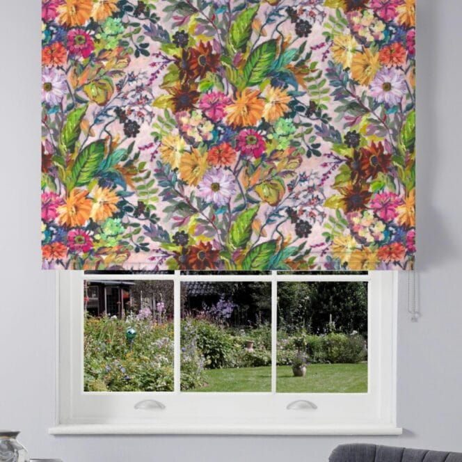 Designers Guild Glynde Coral Roman Blind