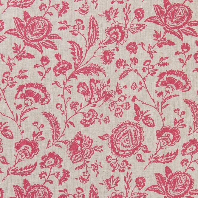 Cabbages & Roses Provence Toile Berry Red on Natural Roman Blind