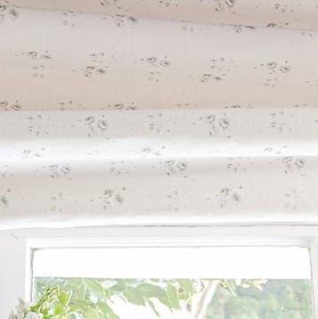 Cabbages & Roses Catherine Rose French Blue on White Roman Blind