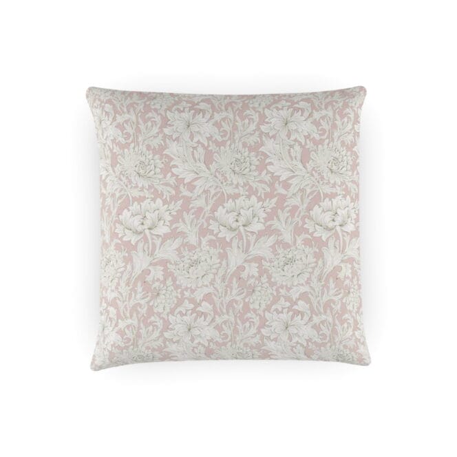 Morris & Co Chrystanthemum Toile Cochineal Pink Cushion