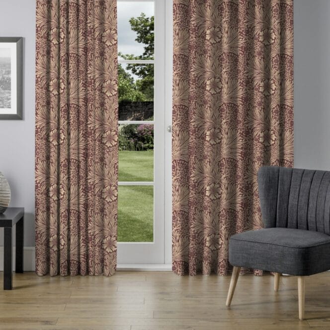 Morris & Co Marigold Brick Manilla Curtains