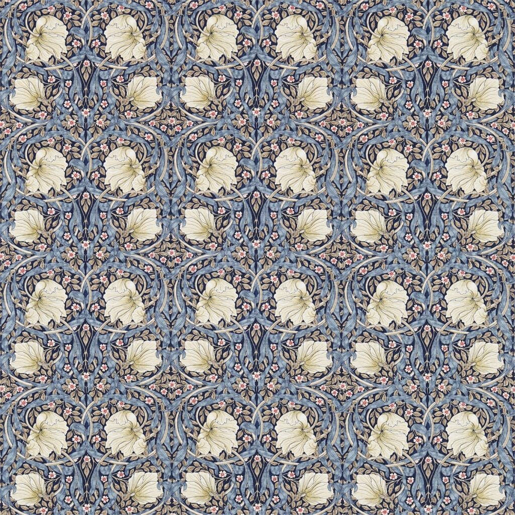 Morris & Co Pimpernel Indigo Hemp Cushion