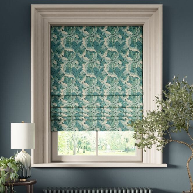 Mini Acanthus Teal Blind