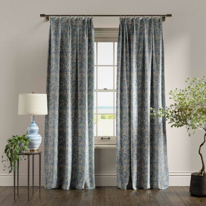 Mini Acanthus Denim Curtains