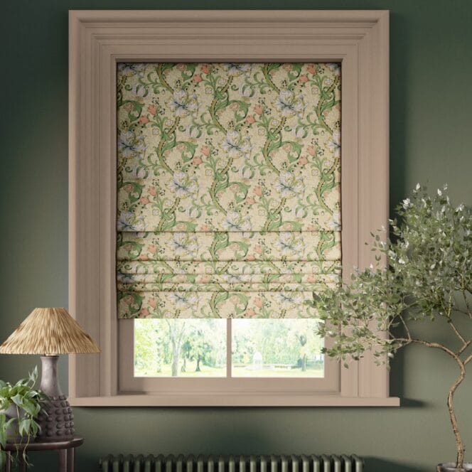 Mini Golden Lily Linen Blush Blind