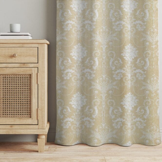 Laura Ashley Josette Woven Gold Curtains