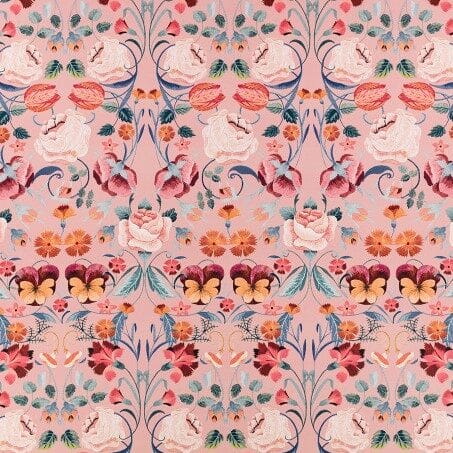 Temperley London x Romo Bonita Chateau Rose Roman Blind