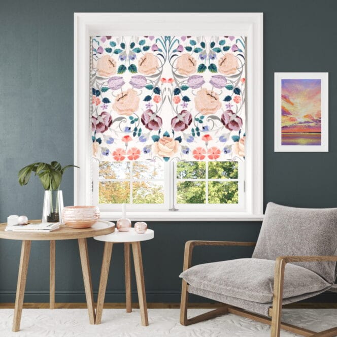 Temperley London x Romo Bonita Lilac Ash Roman Blind