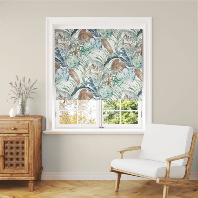 Los Angeles Indigo Roman Blind