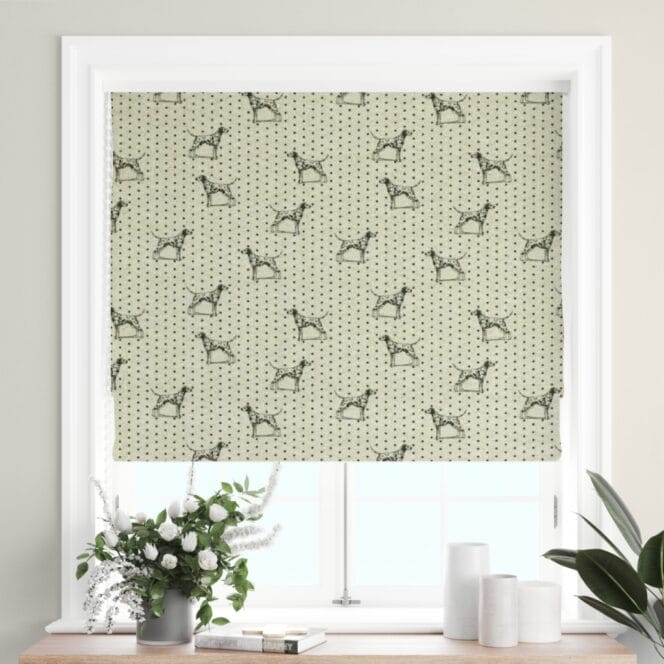 Emily Bond Fred Linen Roman Blind